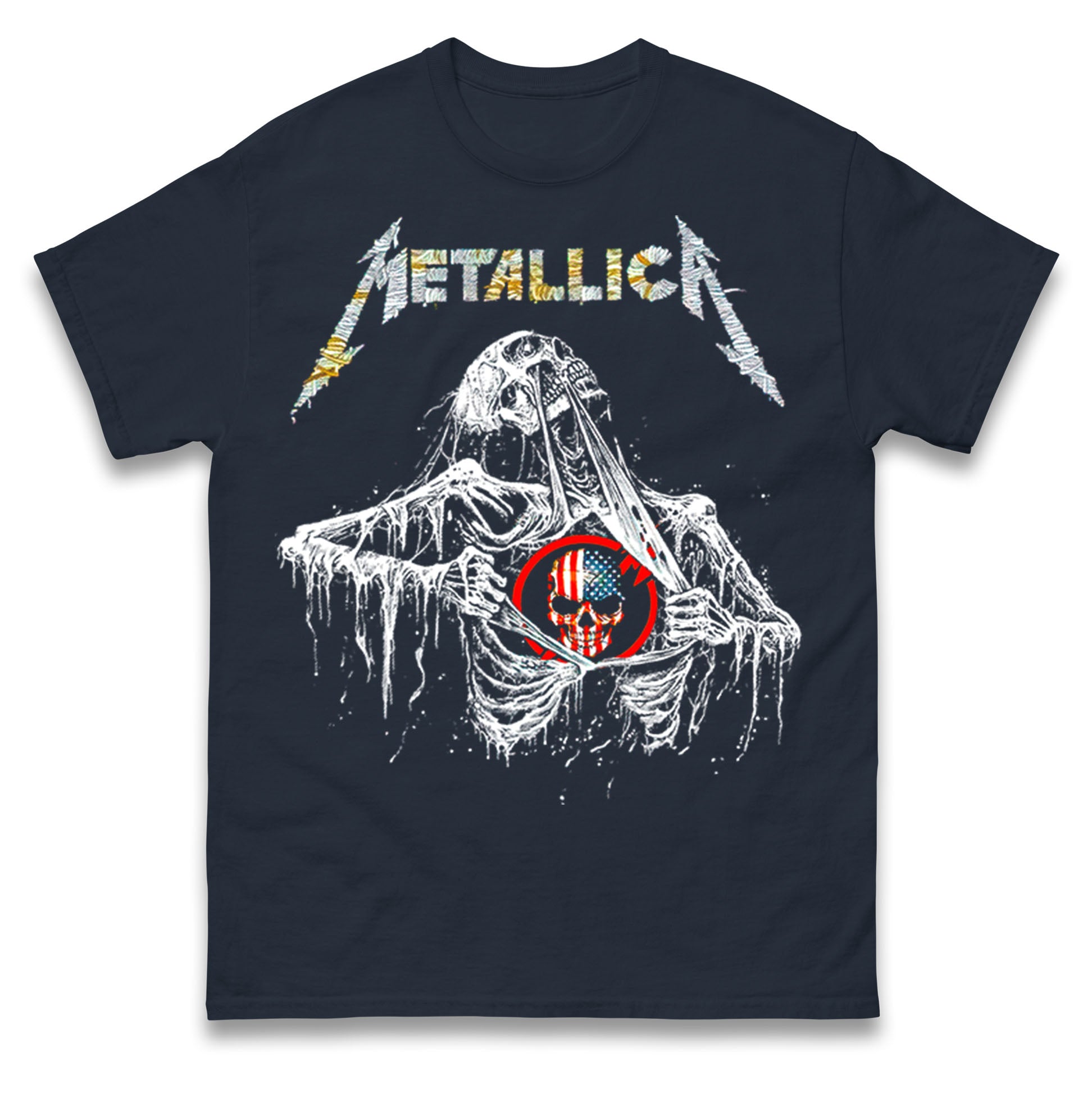 Metallica USA Skull T Shirt