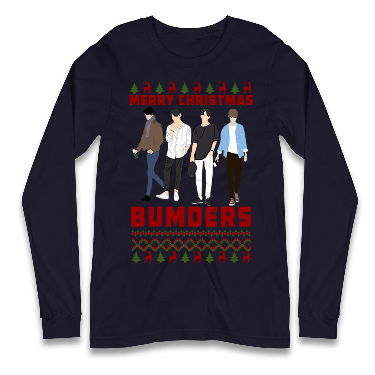Merry Christmas Bumders The Inbetweeners Long Sleeve T Shirt