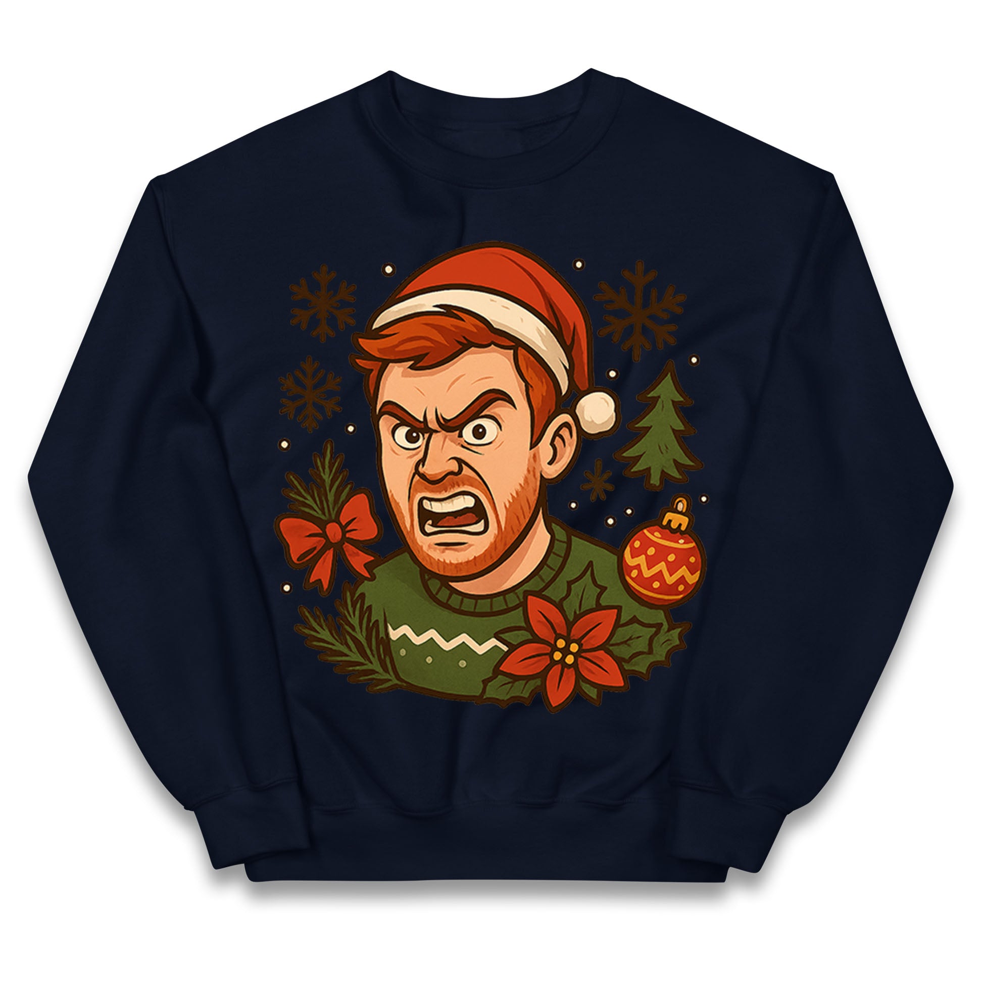 Angry Ginge Christmas Kids Jumper