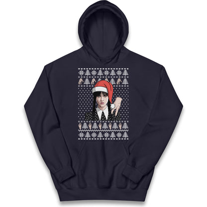 Wedensday Christmas Kids Hoodie