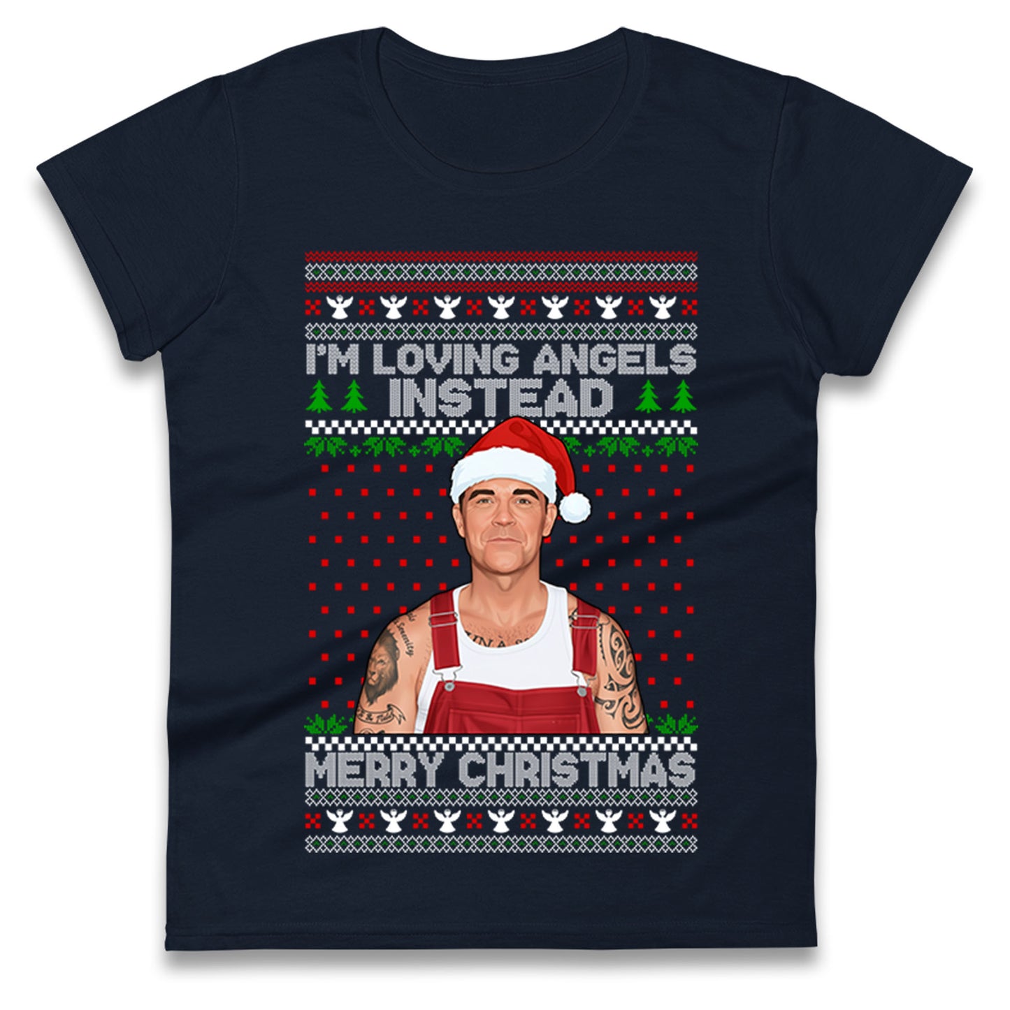 Robbie Williams Christmas Ladies T Shirt