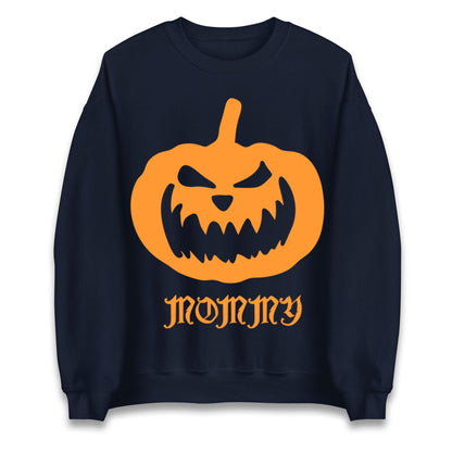 Scary Pumpkin Mommy Halloween Sweatshirt
