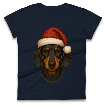 Dachshund Christmas Ladies T Shirt