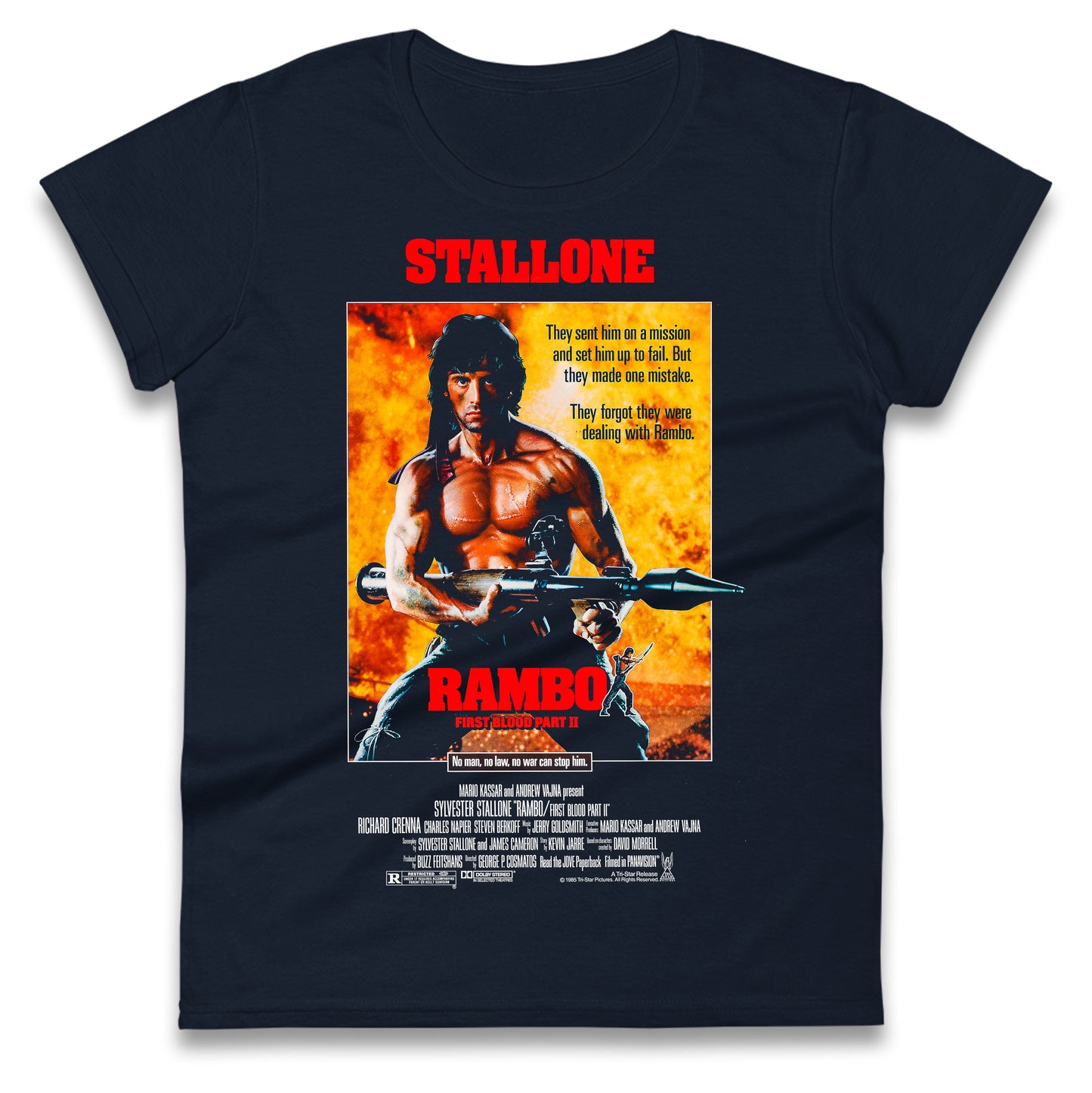 Rambo Movies Ladies T Shirt