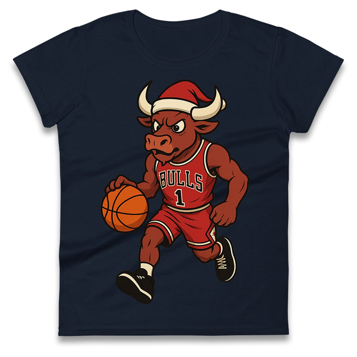 Chicago Bulls Christmas Ladies T Shirt
