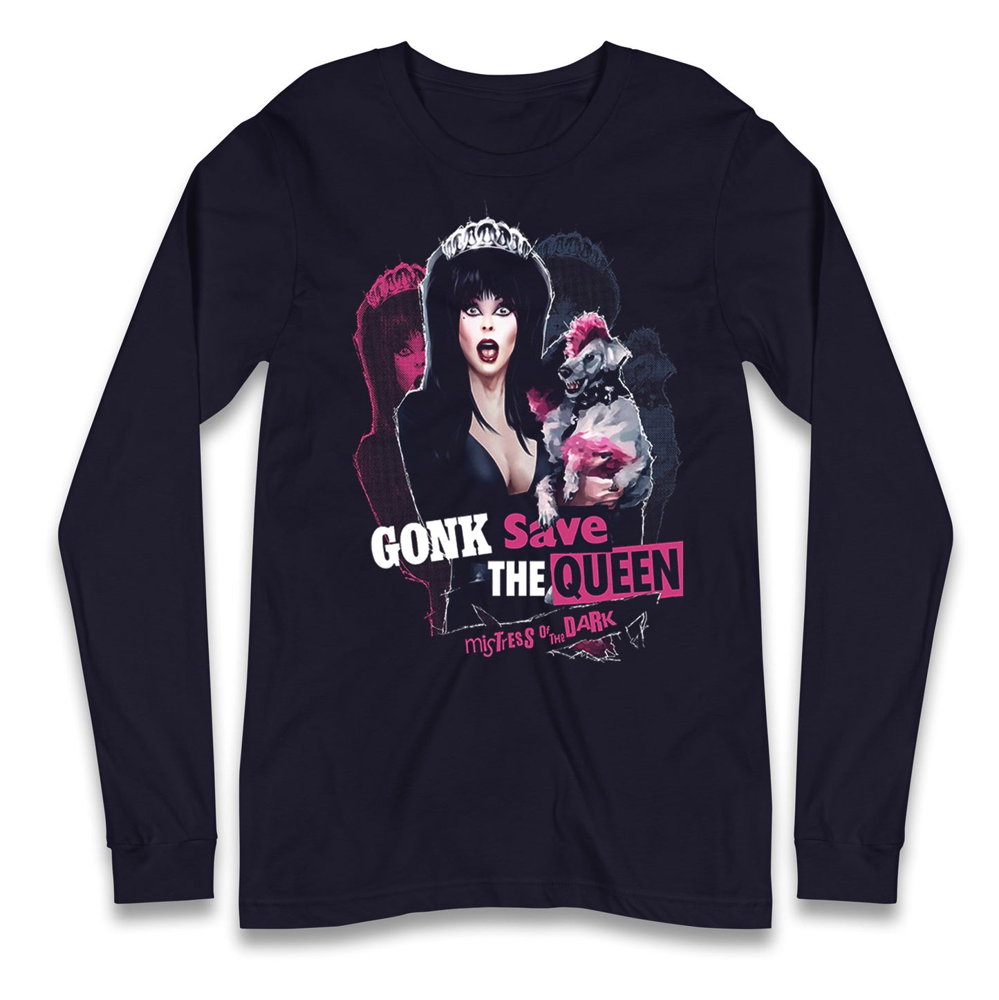 Elvira Gonk Save The Queen Long Sleeve Shirt