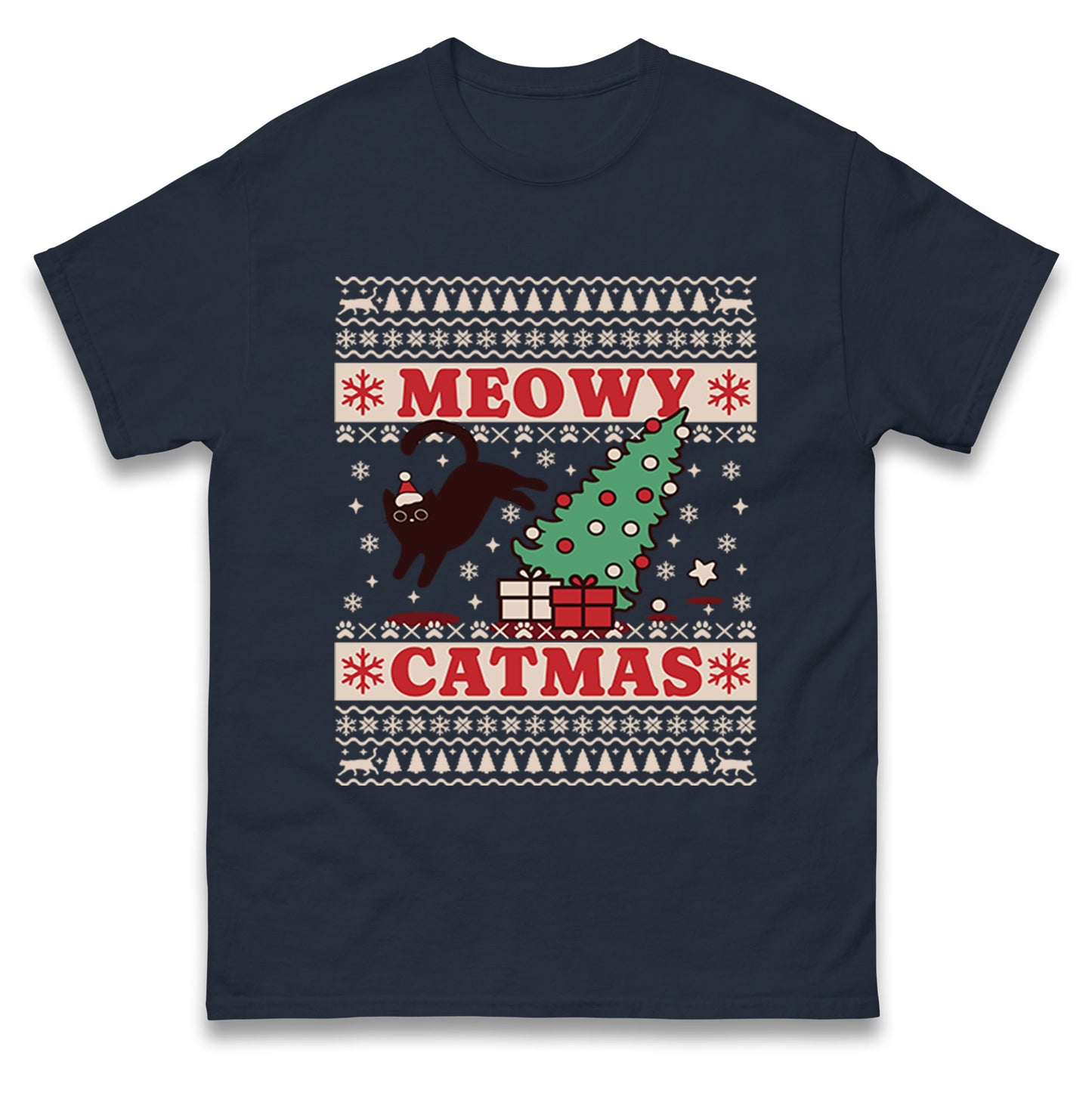 Christmas Cat T Shirt