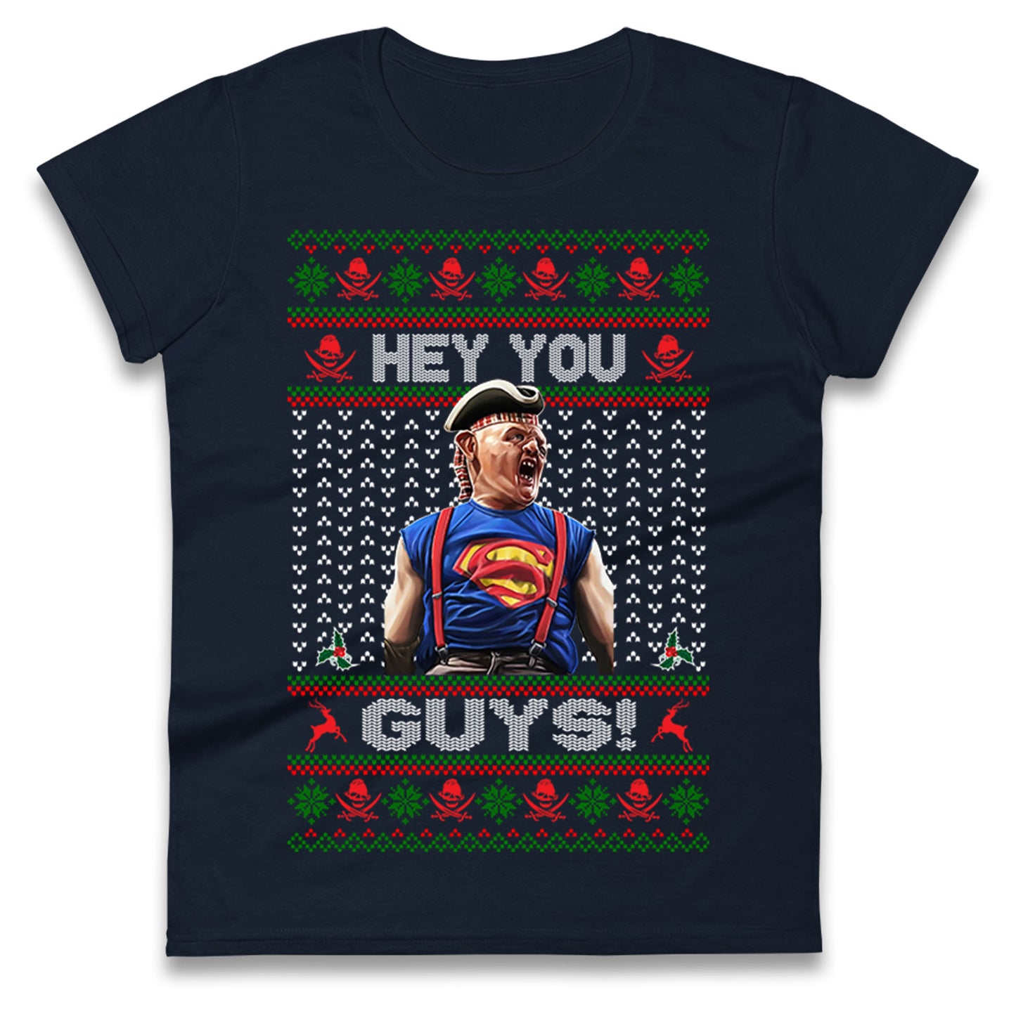 Goonies Sloth Christmas Ladies T Shirt