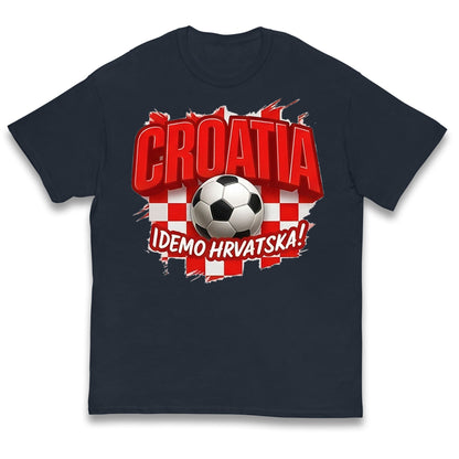 Croatia Retro World Cup Kids T Shirt 