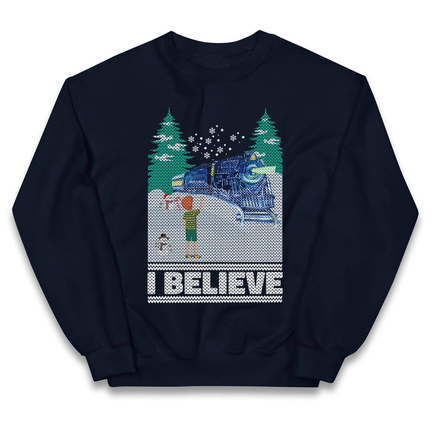 I Beleive Polar Express Christmas Kids Jumper