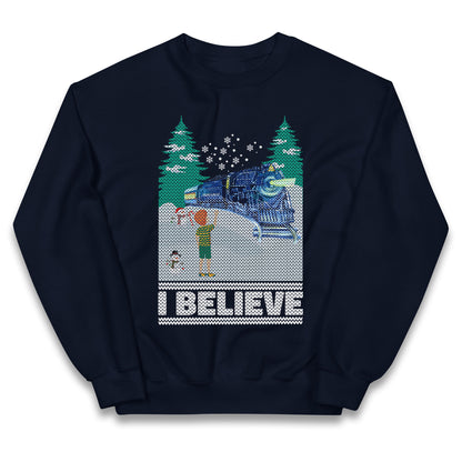 I Beleive Polar Express Christmas Kids Jumper