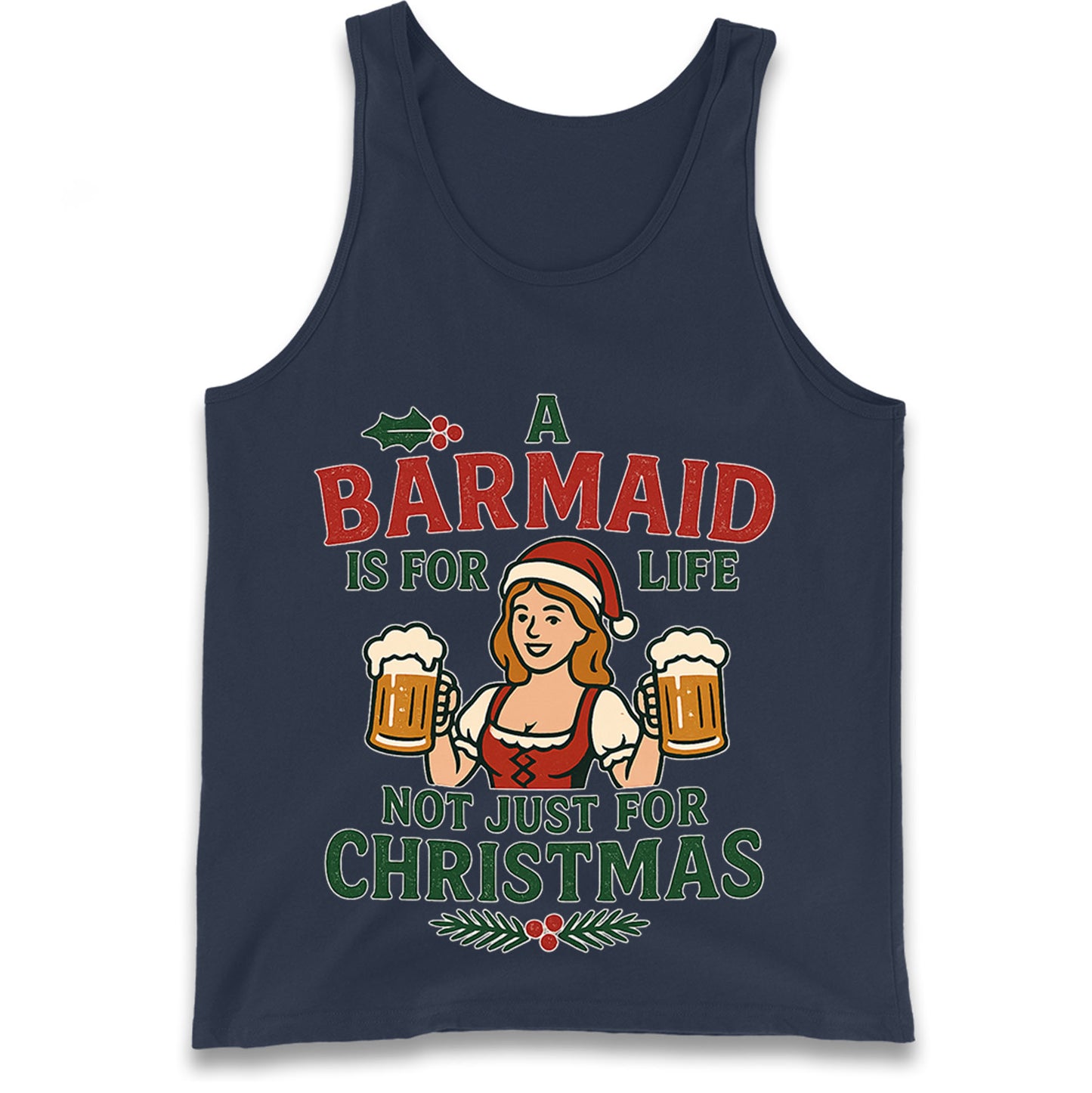 Barmaid Xmas Tank Top