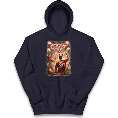 He's in Your Head in Your Head Sesko Sesko Sesko ko ko Kids Hoodie