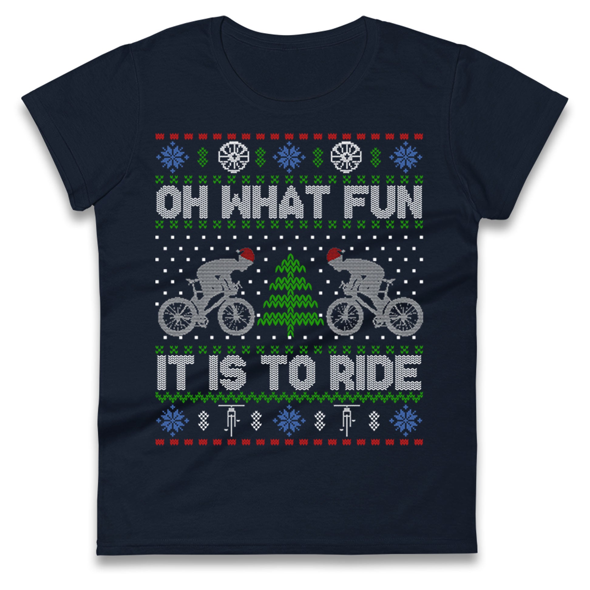 BMX Christmas Ladies T Shirt