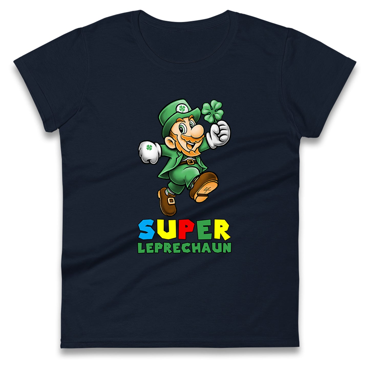 super leprechaun womens t shirt