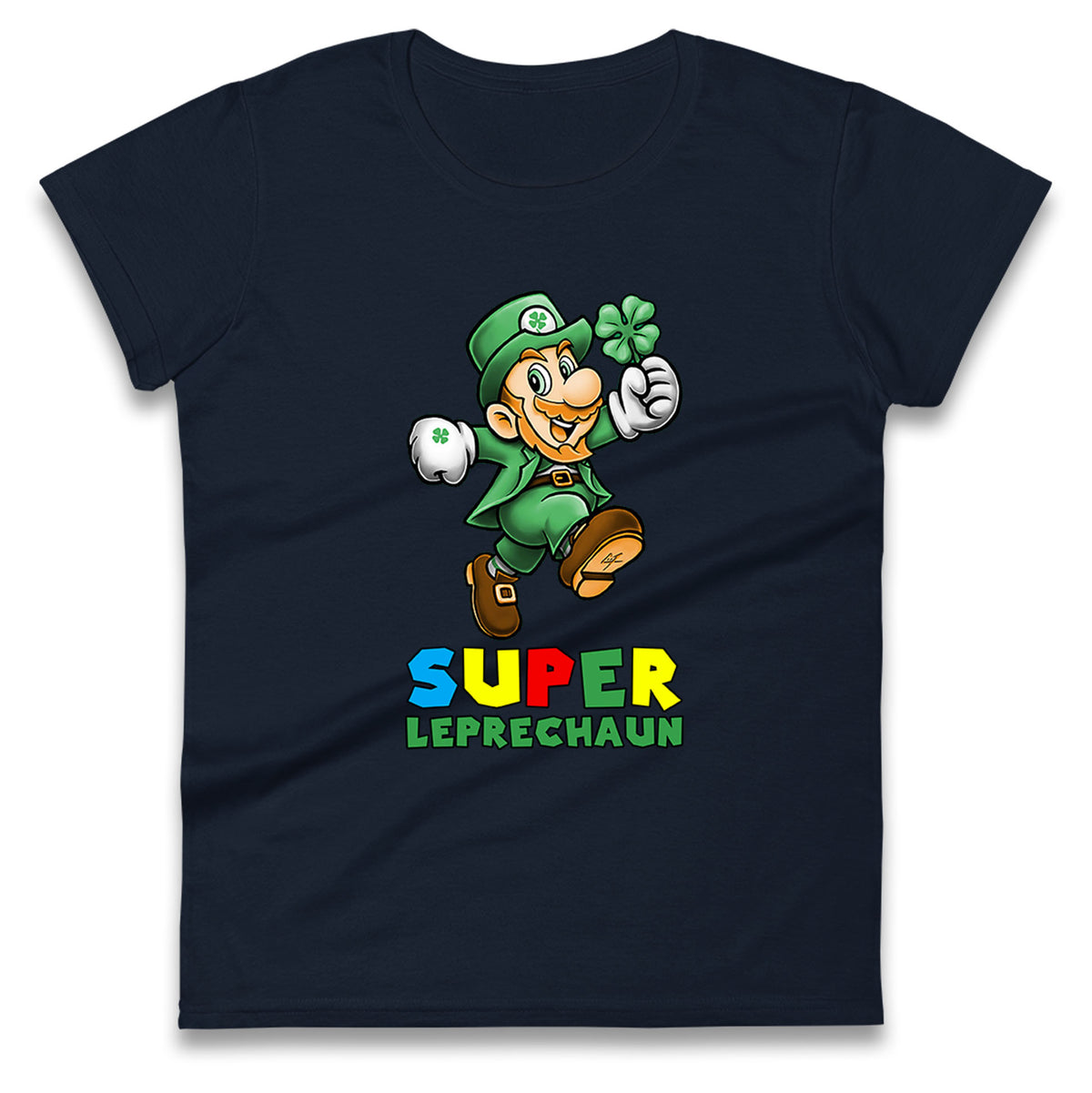 super leprechaun womens t shirt