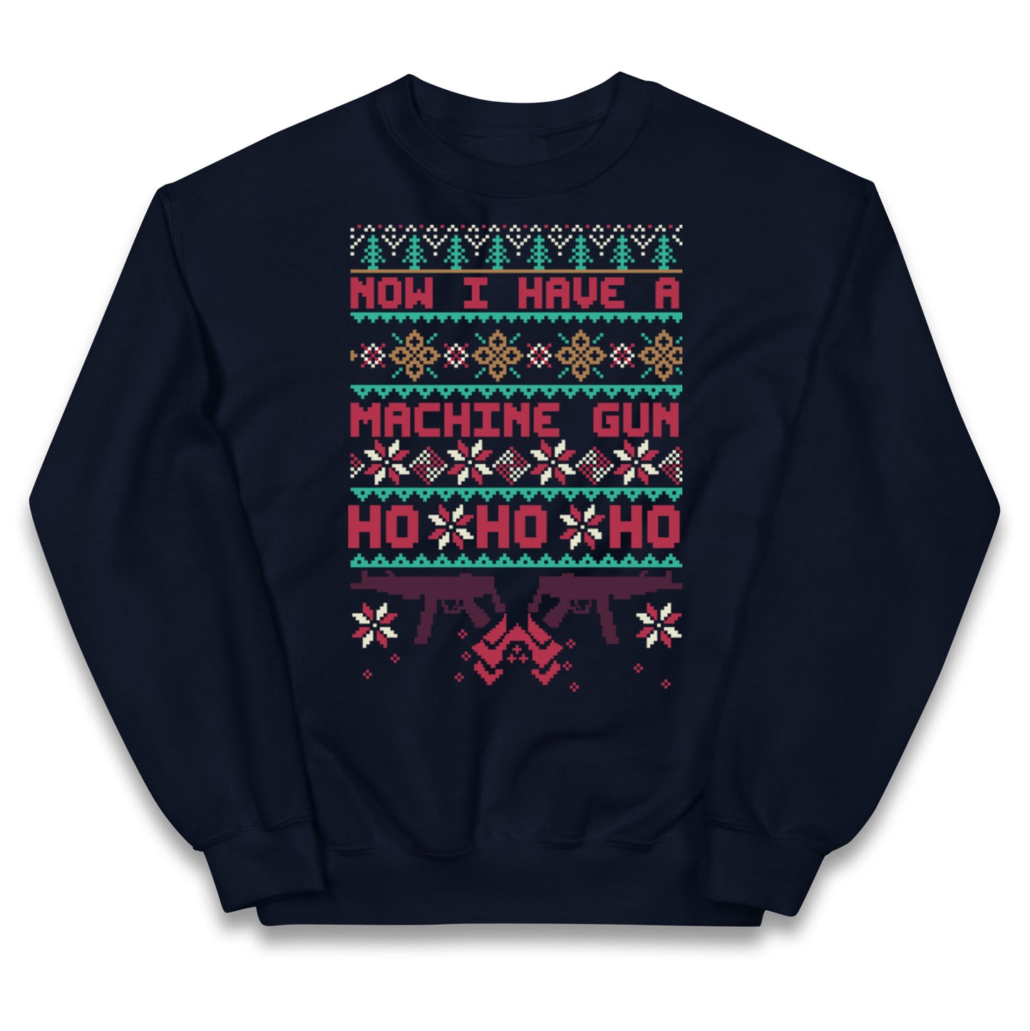 Now I Have A Machine Gun Christmas Kids Jumper