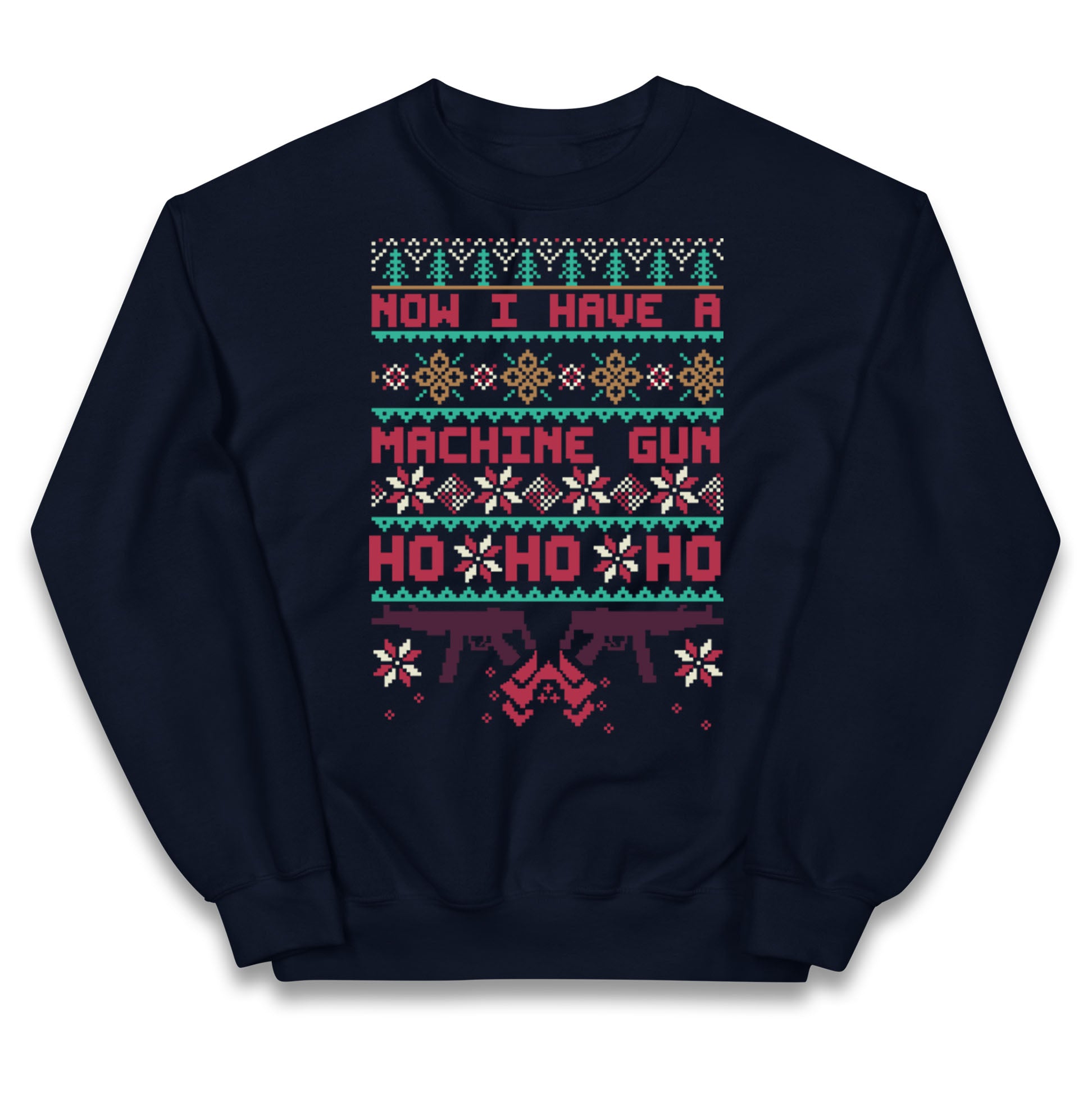 Now I Have A Machine Gun Christmas Kids Jumper