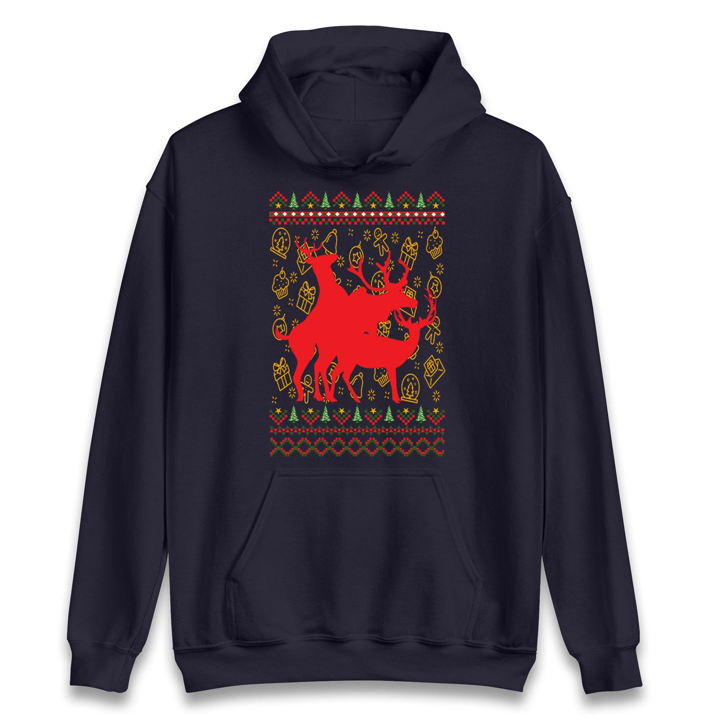 Reindeer Making Fun Christmas Hoodie