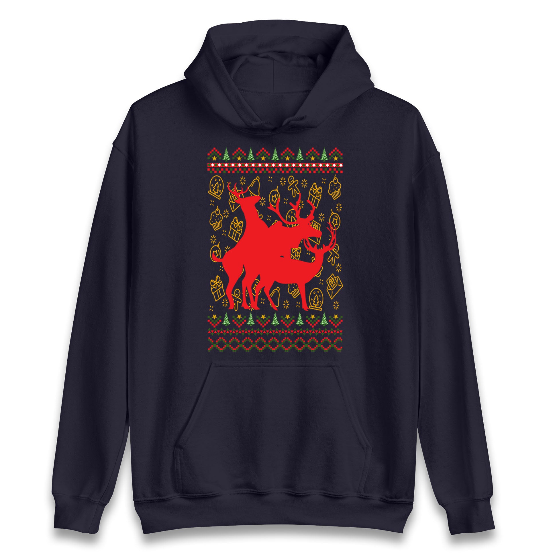 Reindeer Making Fun Christmas Hoodie