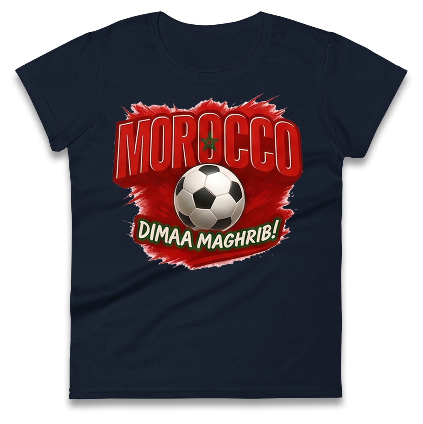 Morocco Retro World Cup Ladies T Shirt
