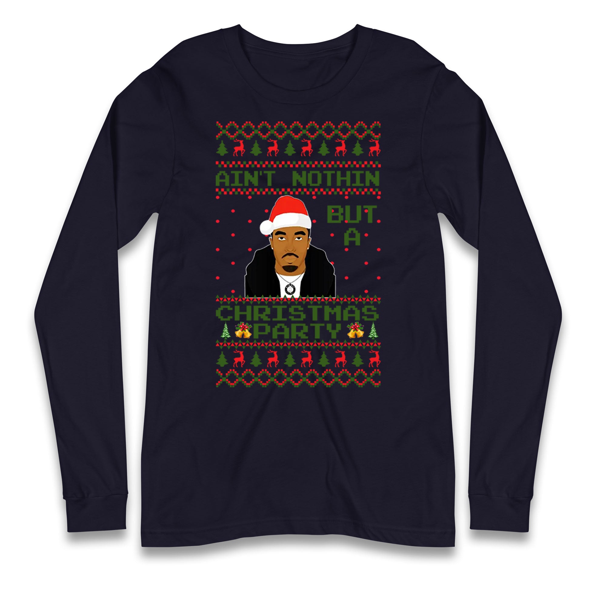 tupac shakur christmas long sleeve t shirt
