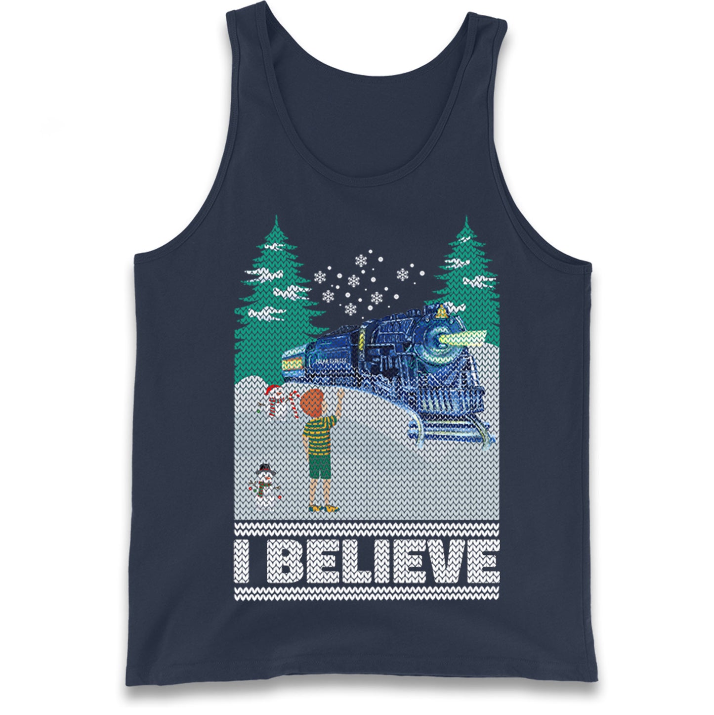 I Beleive Polar Express Christmas Tank Top