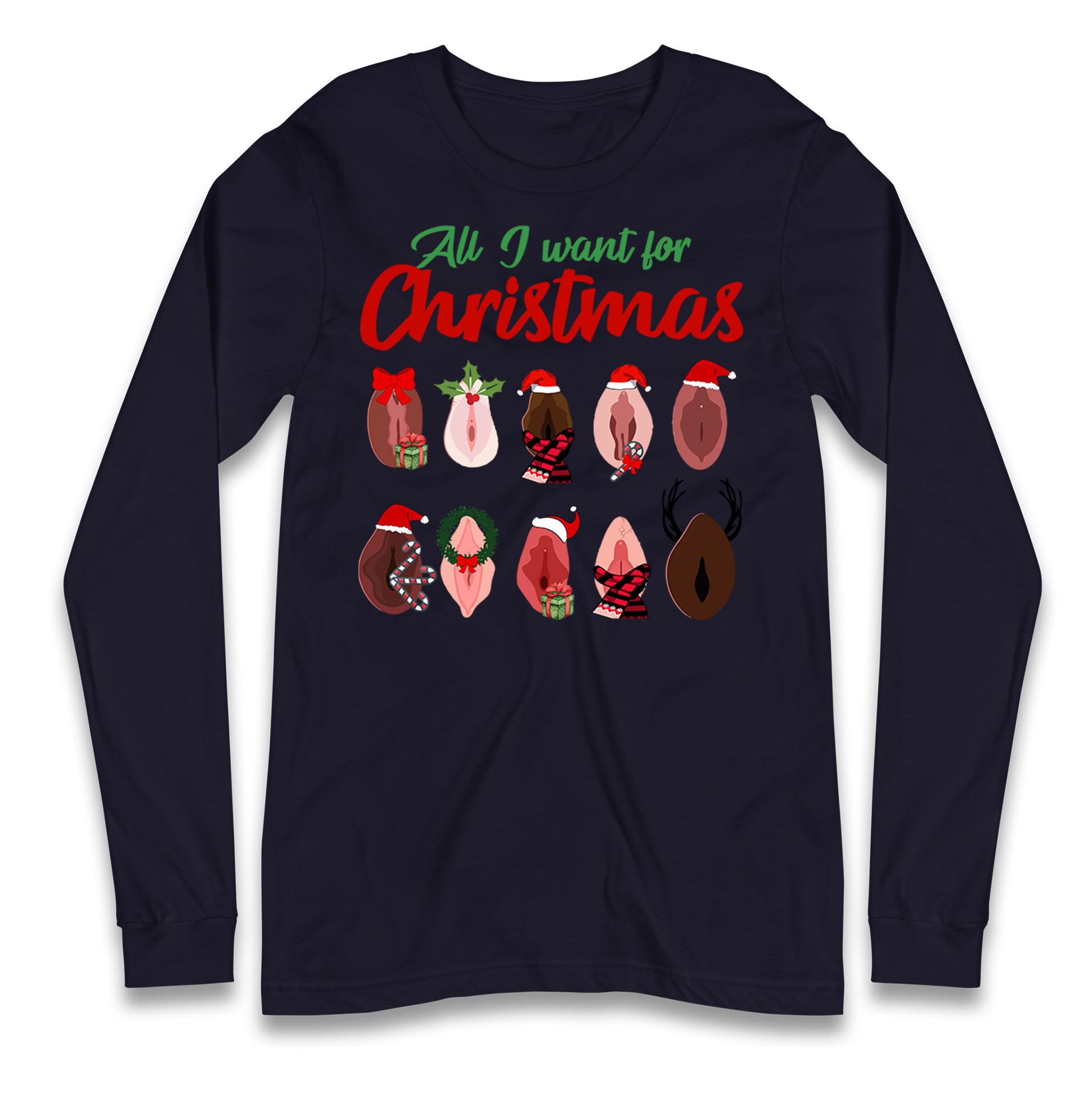 All I Want For Christmas Vagina Funny T Shirt
