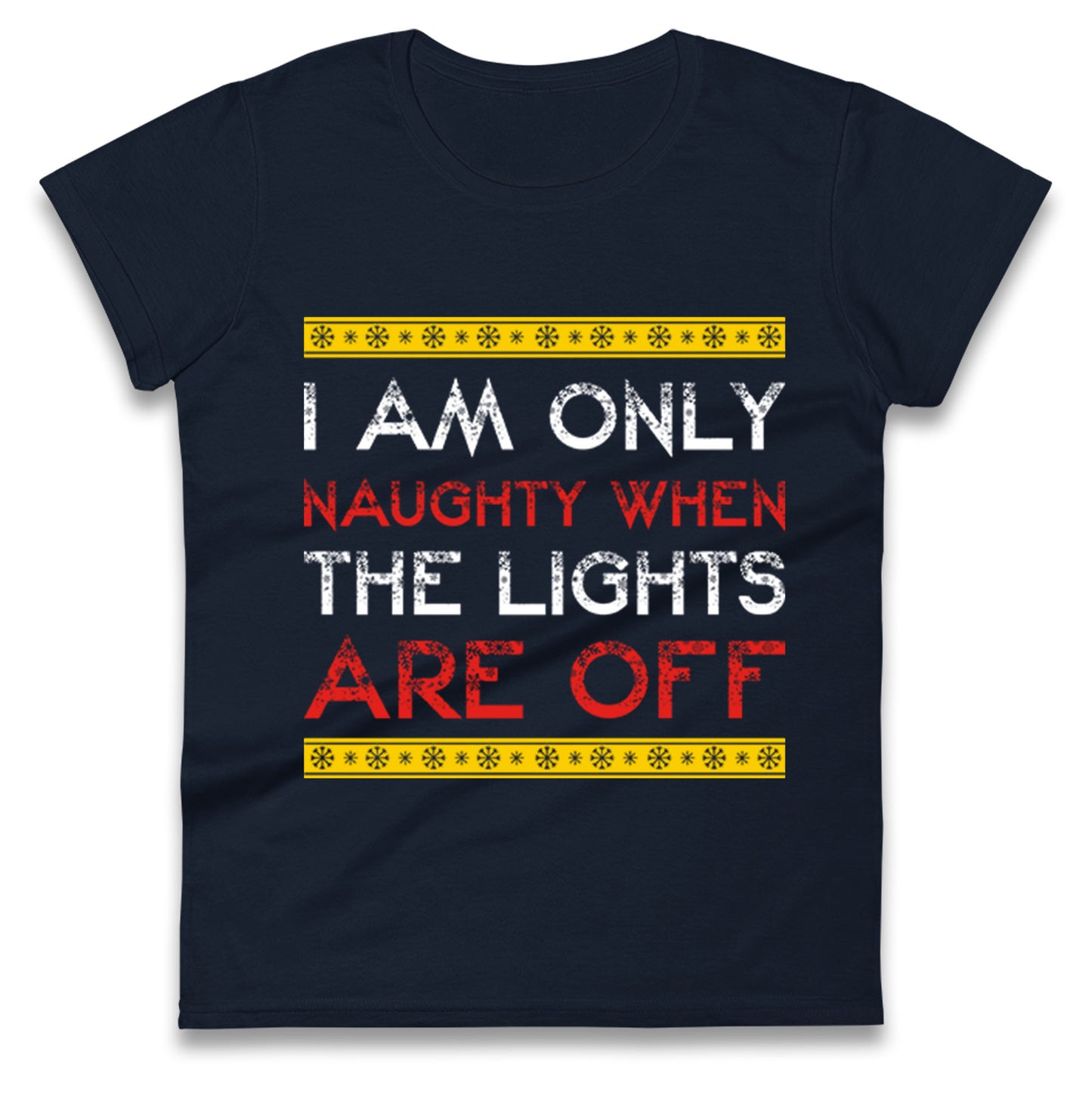 naughty christmas womens t shirt