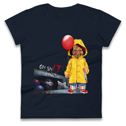 Chucky Doll Horror Halloween Womens t shirts