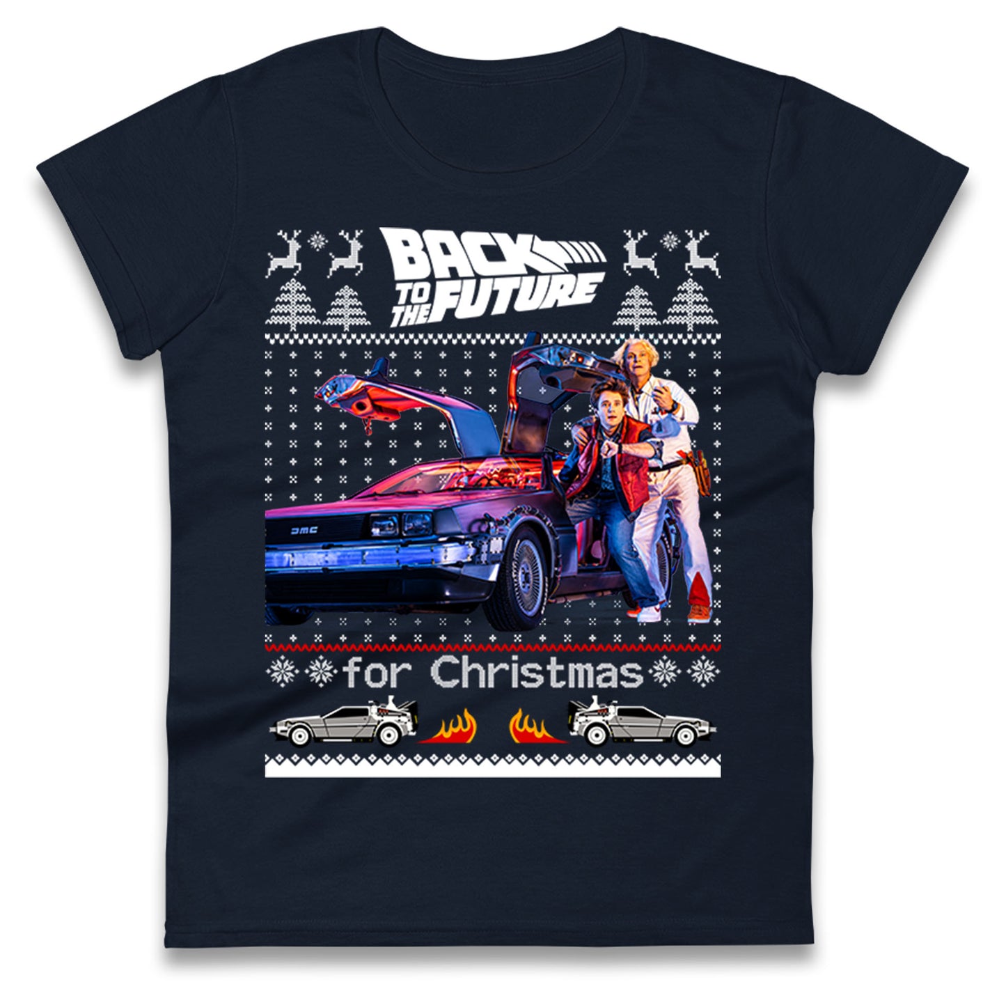 Back To The Future Christmas Ladies T Shirt
