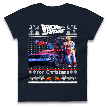 Back To The Future Christmas Ladies T Shirt