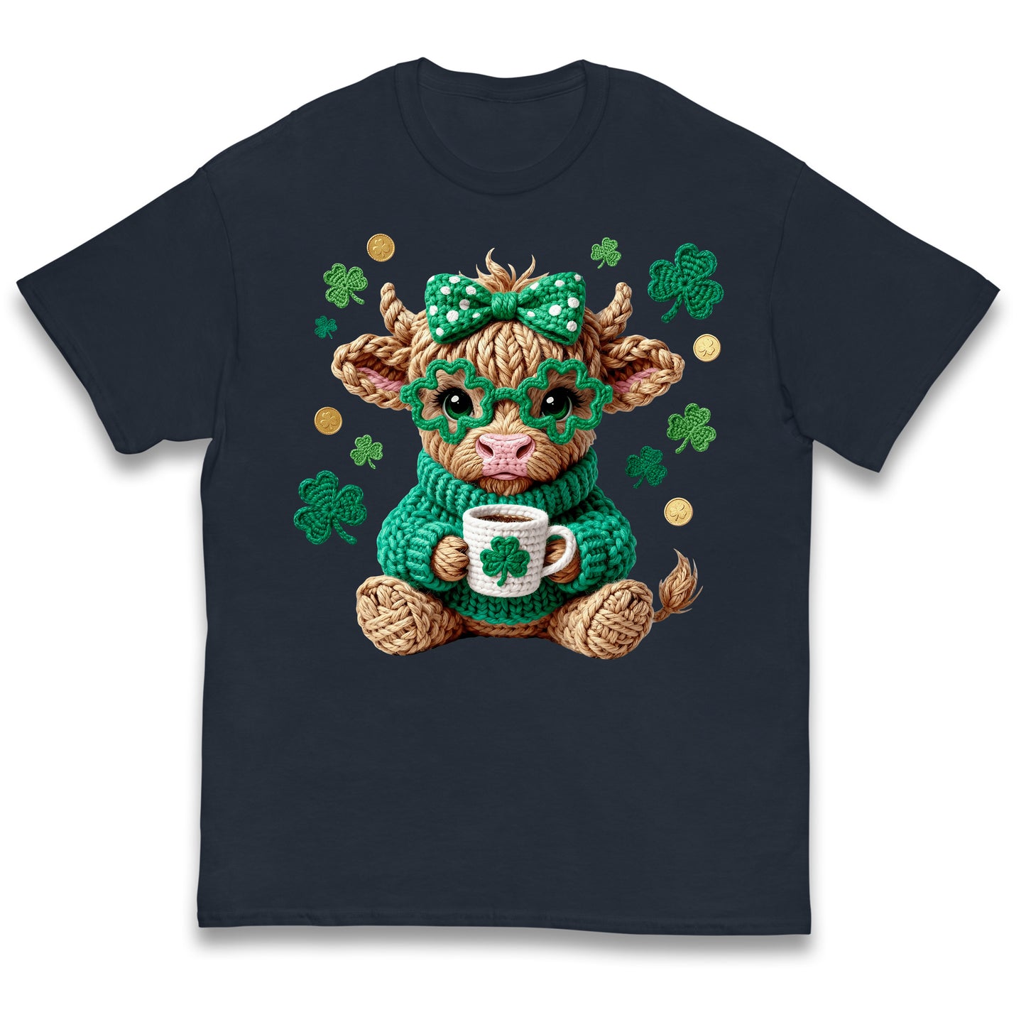 Cute Cow St Patrick Kids T Shirt
