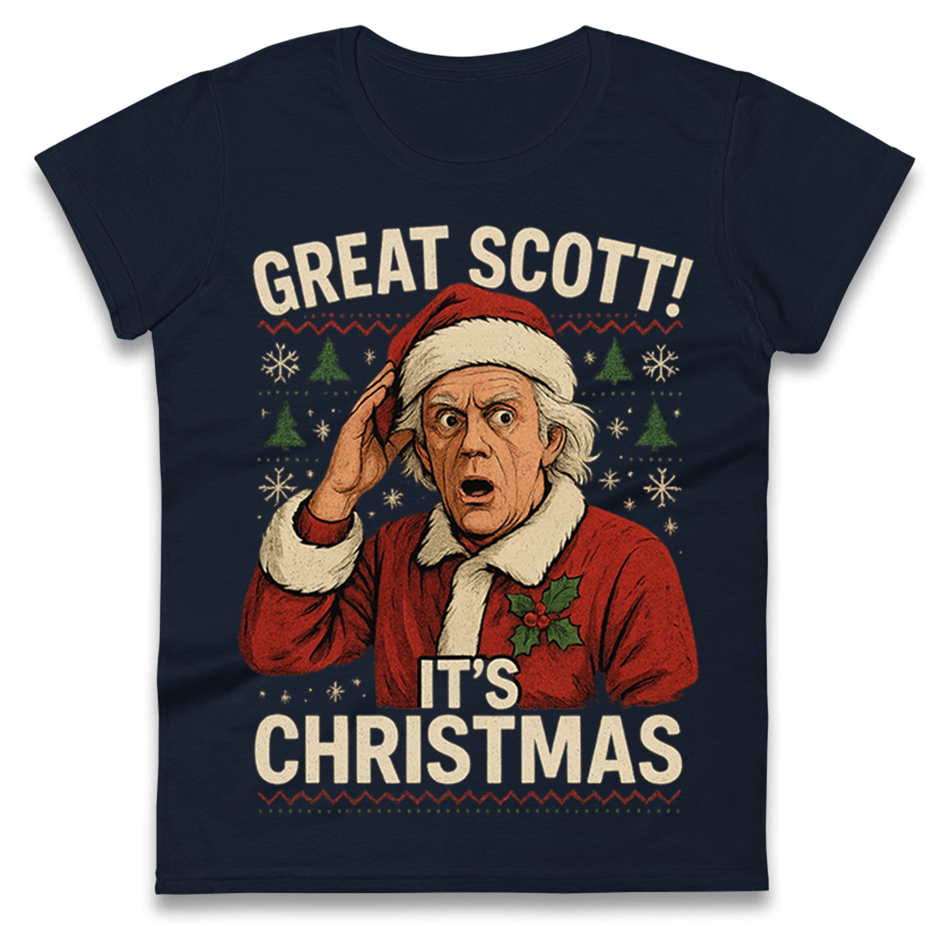 Back to the Future Doc Brown Ladies T Shirt