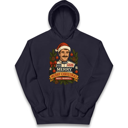 Nigel Mansell Christmas Kids Hoodie
