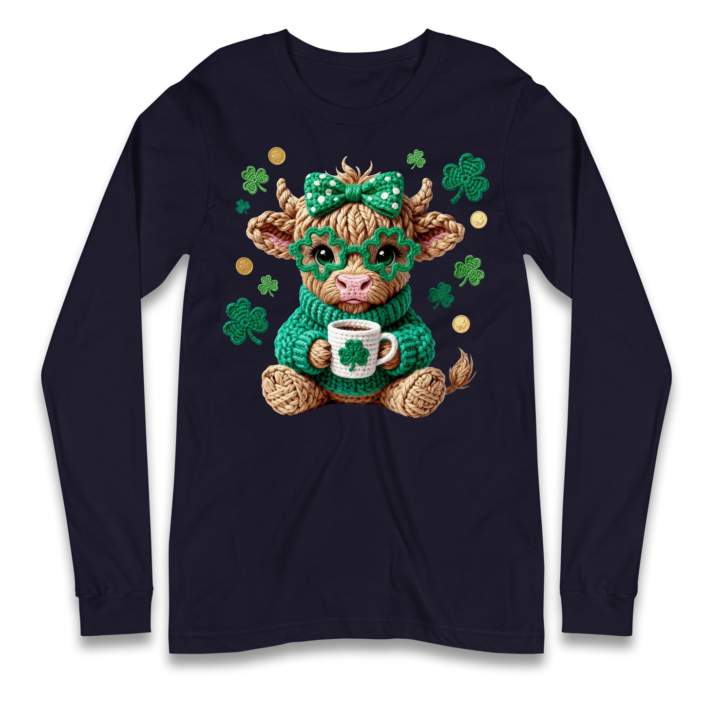 Cute Cow St Patrick Longsleeve Tee