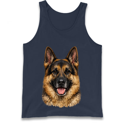 German Shepherd Dog Face Tank Top