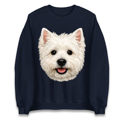 West Highland White Terrier Dog Face Kids Jumper