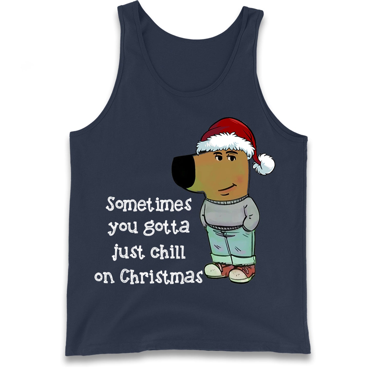 christmas chill guy tank top