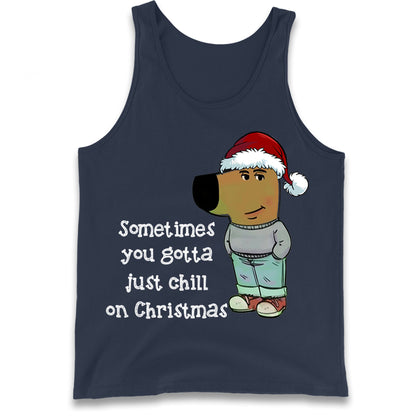 christmas chill guy tank top