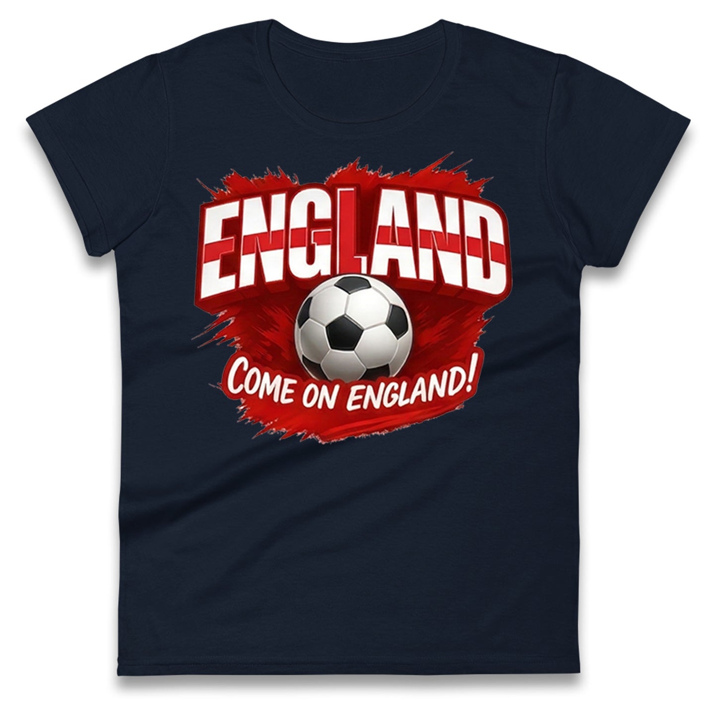 England Retro World Cup Ladies T Shirt 