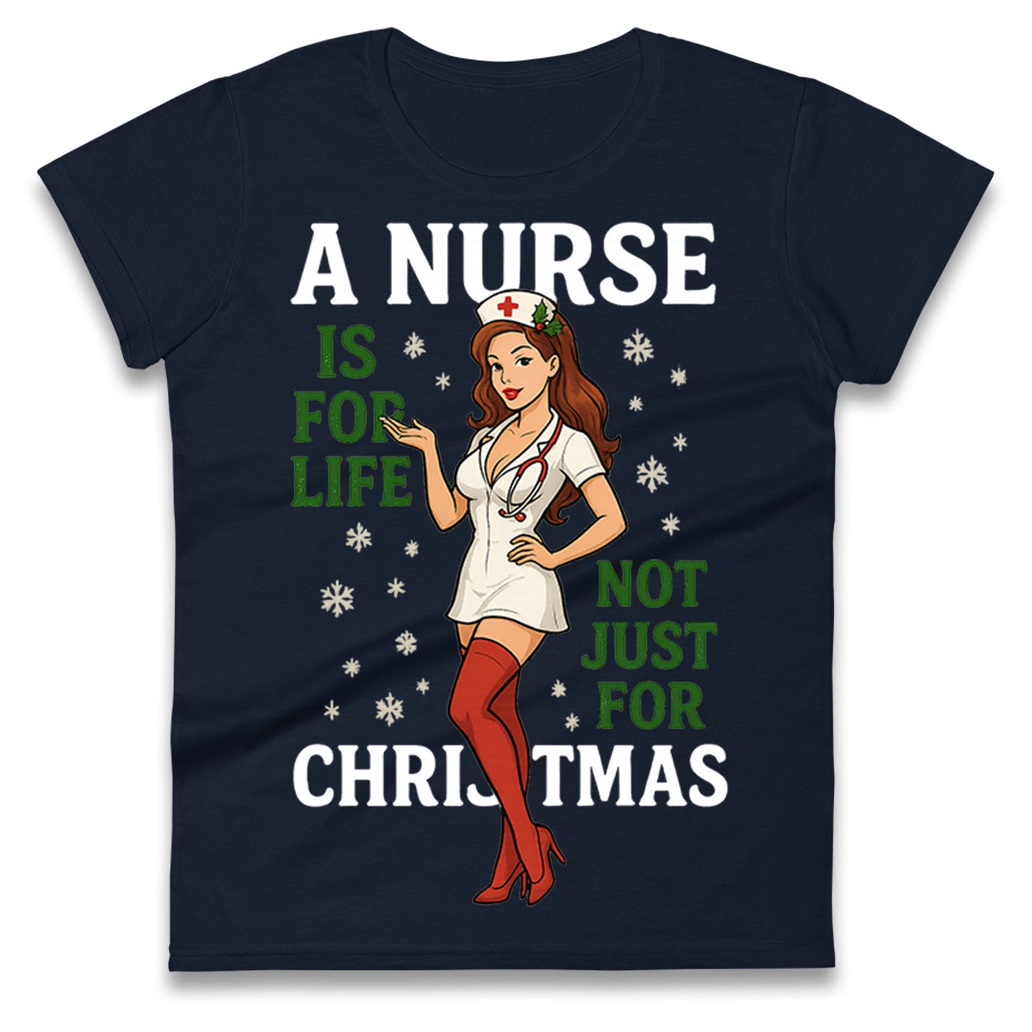 Nurse Christmas Ladies T Shirt