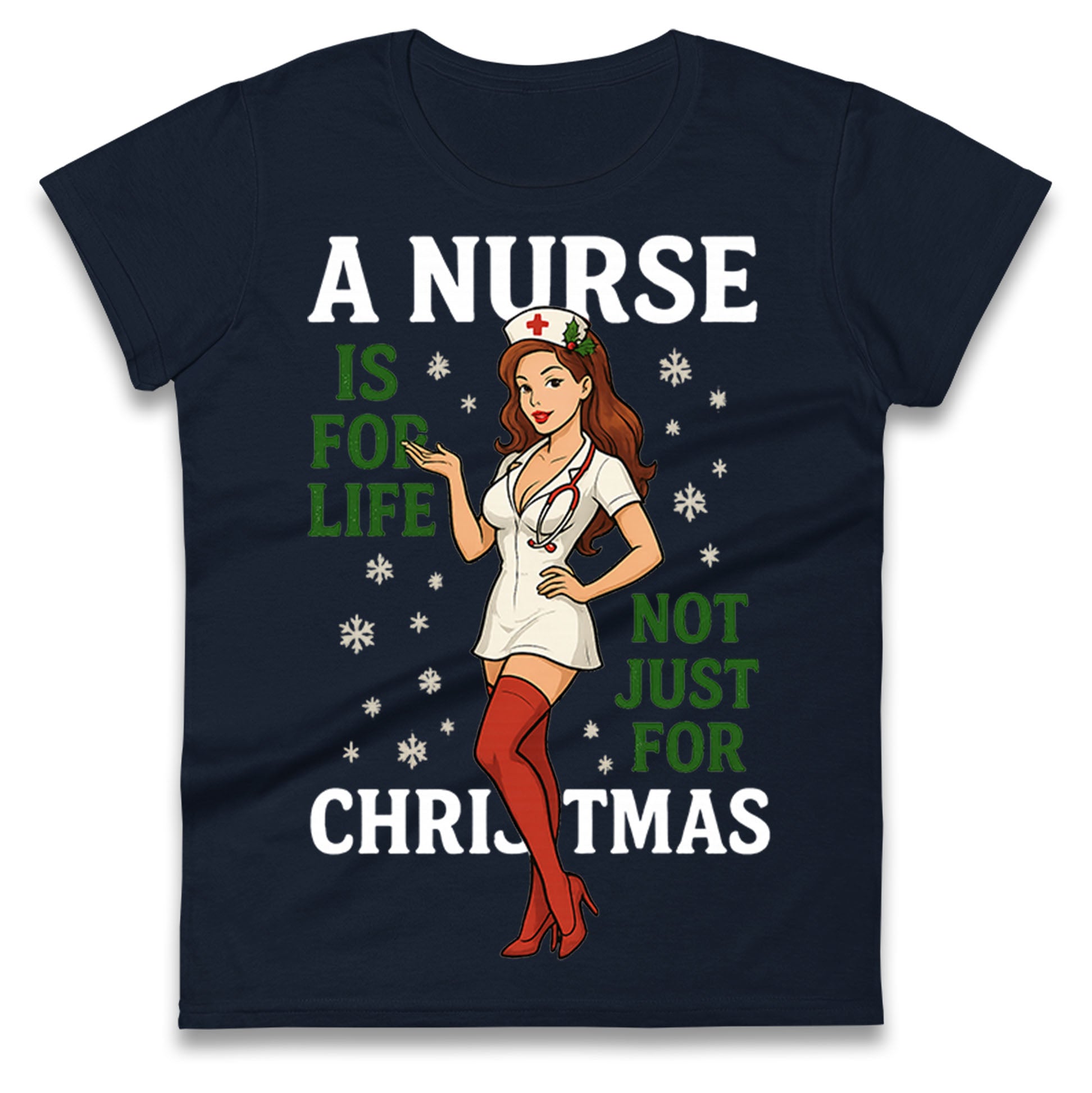 Nurse Christmas Ladies T Shirt