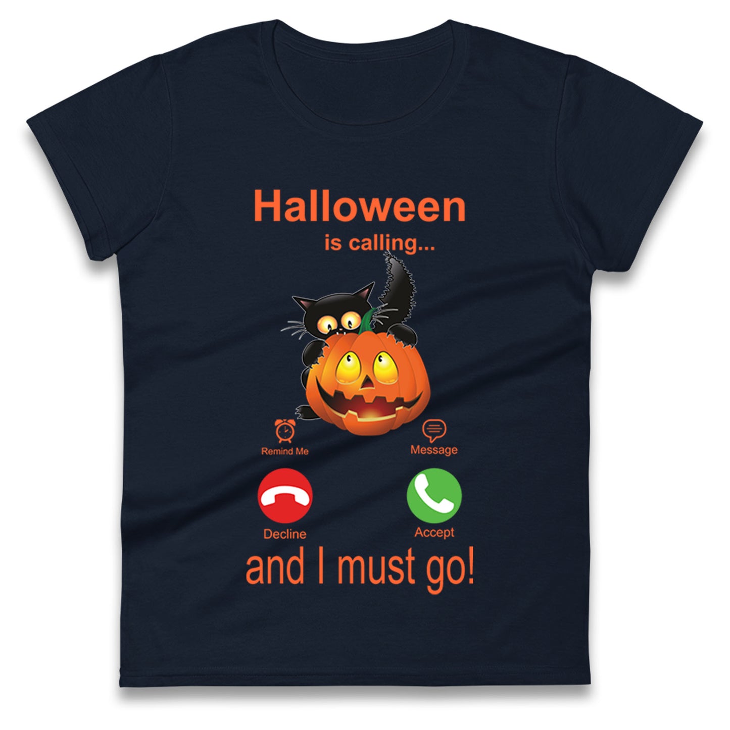 Halloween Is Calling Womens t shirt