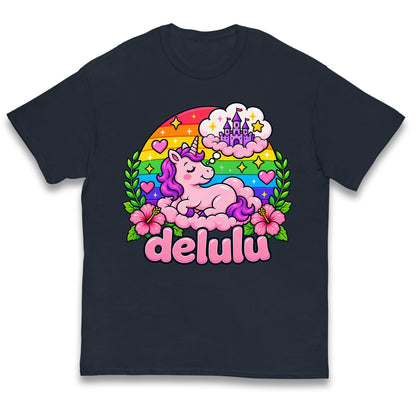 Delulu Unicorn Kids T Shirt