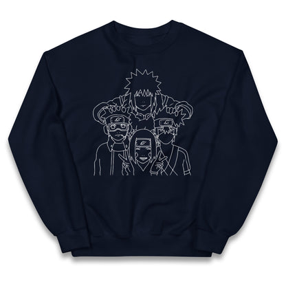 Naruto Shippuden jumper Minato Namikaze Kakashi Hatake Obito Uchiha Rin Nohara Top