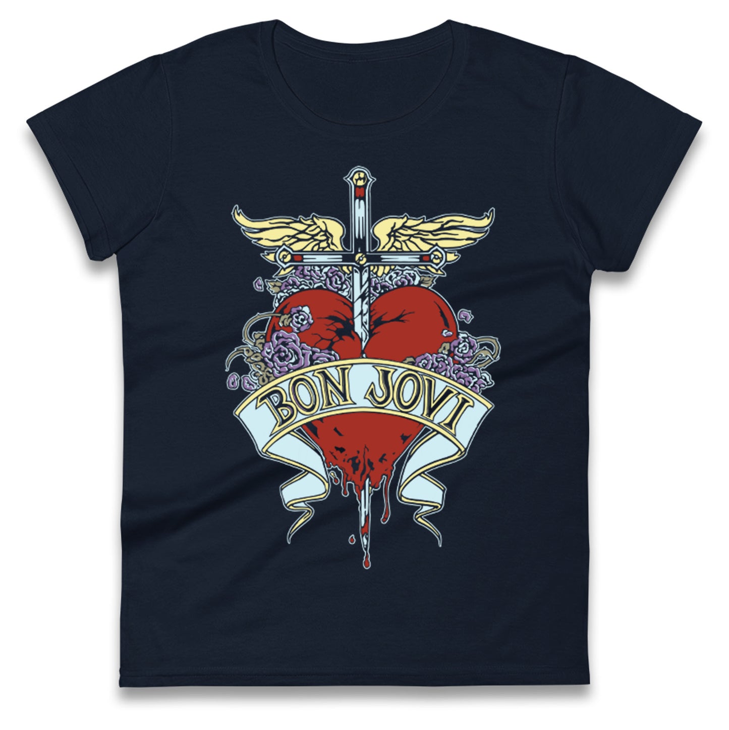 Bon Jovi Rock Band Ladies T Shirt