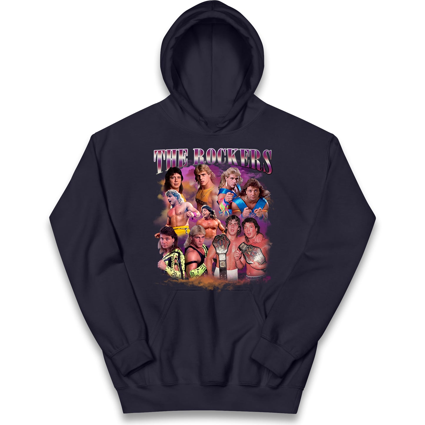 Retro The Rockers Bootleg Wrestling Kids Hoodie