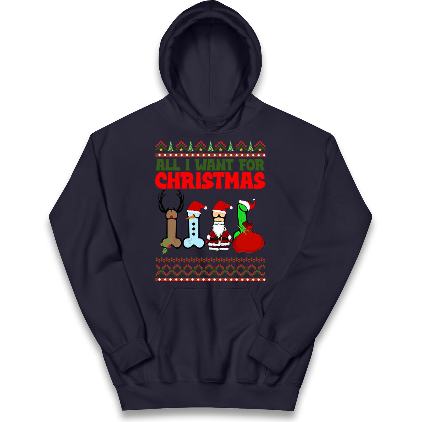 All I Want For Christmas Funny Adults Joke Hoodie