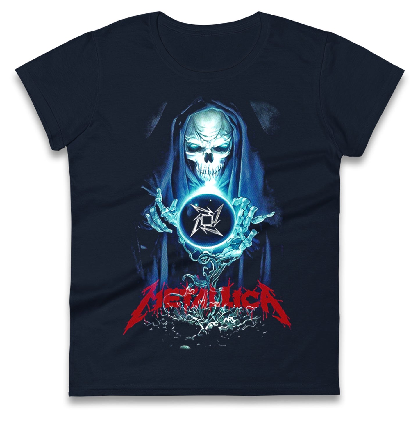Metallica Skellington Sorcerer Ladies T Shirt